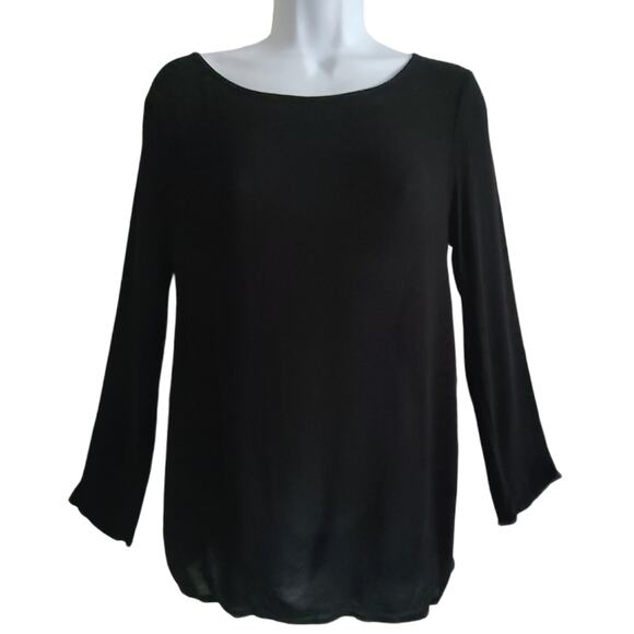 FREEBIRD‎ Open Back Tie Black Rayon Tunic Top BWJ-G5762 Women's Size XS/Small - Picture 2 of 10
